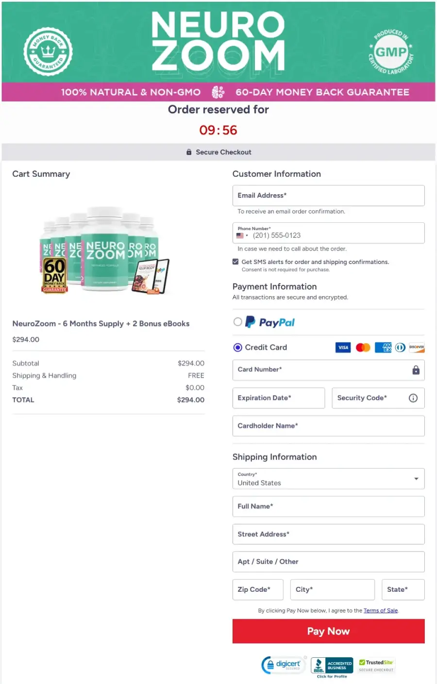 NeuroZoom-buy-best-order-page